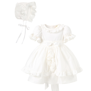 满月百天礼服小公主套装 Hanakimi英国纯棉新生儿婴儿童宝宝服装