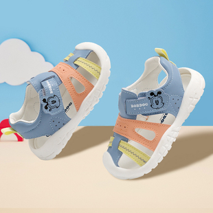 子女童机能 夏季 新款 包头软底沙滩鞋 男童宝宝凉鞋 巴布豆婴儿学步鞋