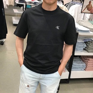 新款 男士 时尚 北美CK OS宽松重磅纯棉圆领短袖 Jeans夏季 T恤上衣