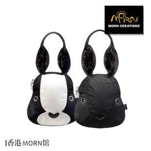 香港Morn兔子动物双肩背包手提包斜挎包男女青年尼龙布 原创正品