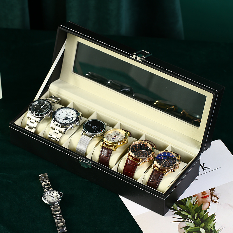 皮质手表盒收纳盒腕表展示盒机械表高档手表盒子收藏首饰盒整理盒