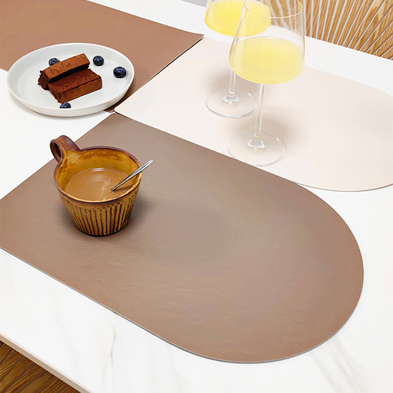 餐垫防水防油免洗简约皮革餐桌垫可水洗异形感桌垫隔热垫茶垫