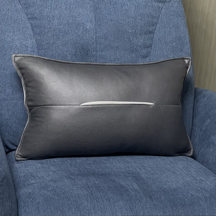 靠枕科技布抱枕客厅皮沙发小腰靠垫罩套长方形腰枕不含芯 2024新款