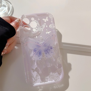 butterfly pro phonecase max for iphone 水彩蝴蝶适用苹果14气囊支架手机壳water 11透明手机壳12