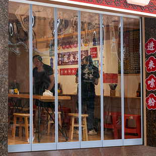 餐馆小面门市大门口隔断PVC塑料磁铁自吸空调门帘挡风防冷气商用