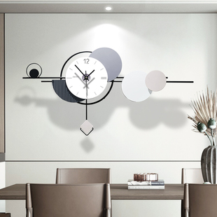 创意时钟艺术网红钟表卧室挂墙挂表 现代简约餐桌挂钟客厅家用时尚