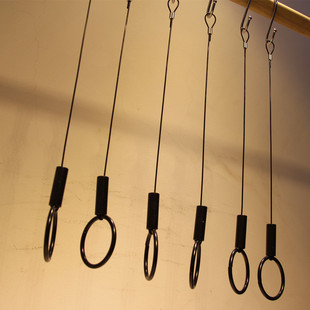 店吊环吊挂衣架展示架黑色钢丝吊架0.2—3米长挂衣服吊环 服装