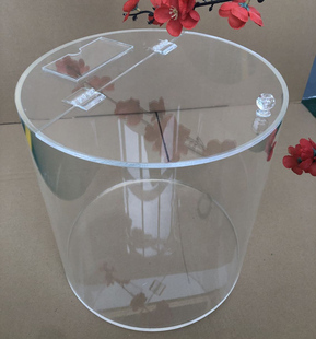 圆形透明桶 透明有机玻璃圆桶亚克力圆管封底干货果干展示桶