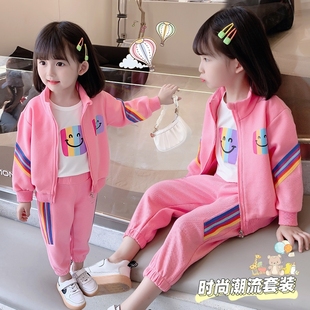 韩版 1洋气时髦2儿童长袖 3小女孩衣服5岁宝宝春秋套装 新款 女童秋装