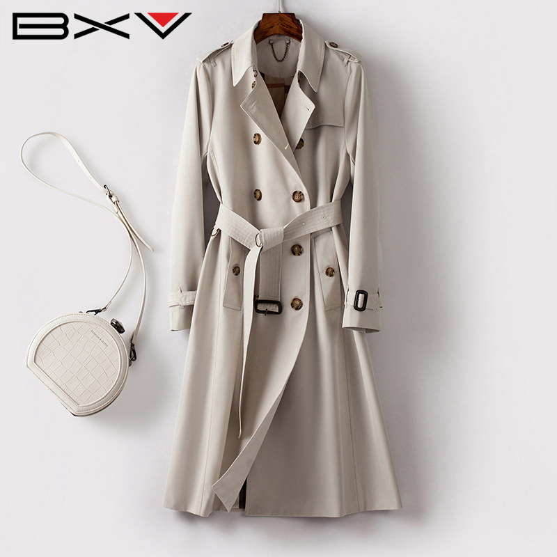 BXV风衣女中长款 英伦风外套小个子大衣经典 新款 高级感潮 2024春季