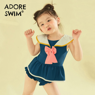 爱多尔2024夏季 新款 小裙儿童游泳衣 女童分体泳衣中大童宝宝公主款