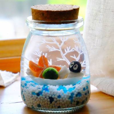 marimo幸福海藻球微景观生态瓶玻璃瓶迷你盆栽创意礼物水培植物