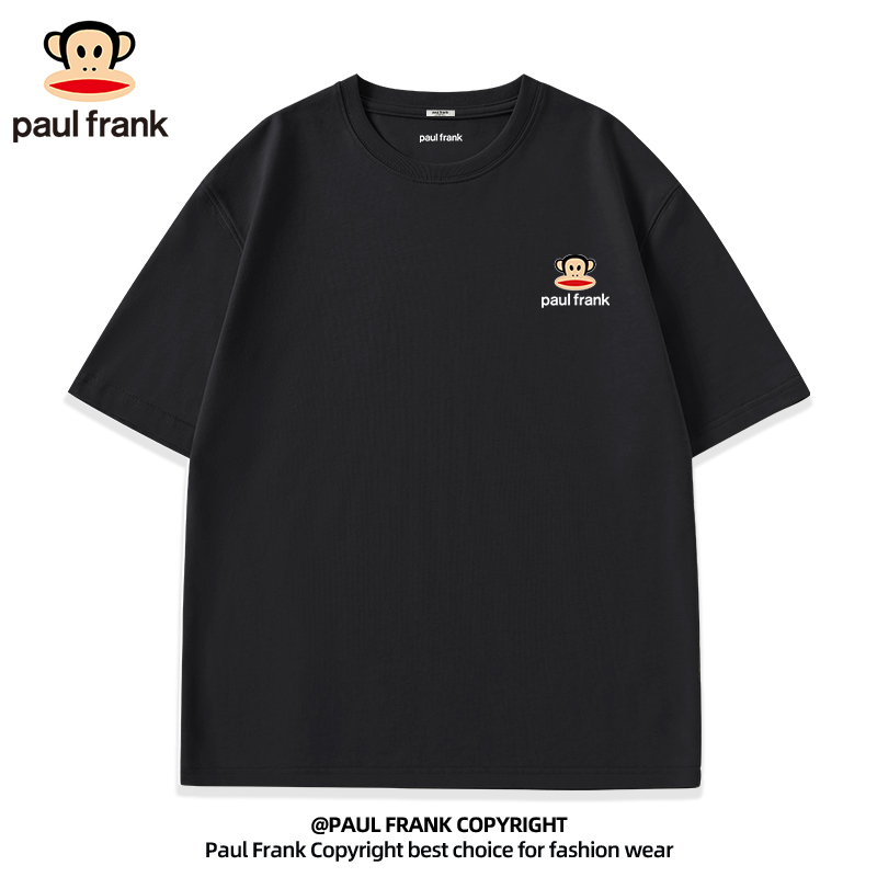 男款 Paul 男夏季 Frank T恤潮牌黑色半袖 重磅纯棉男士 大嘴猴短袖