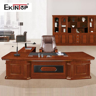 厂家总裁桌简约现代创意单人办公主管桌椅组合实木班台