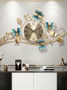 个性 创意钟表客厅现代简约轻奢挂钟大气挂表时尚 饰时钟 家用挂墙装