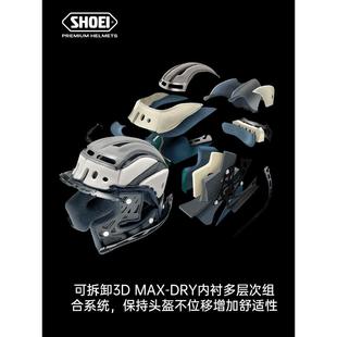 通勤 SHOEI头盔摩托车半盔JC双镜片四分之三头盔通勤机车摩旅夏季
