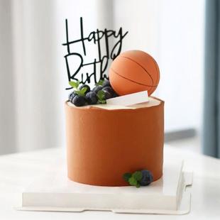网红篮球足球蛋糕装 饰摆件篮球鞋 扮插件 男孩男神生日派对烘焙装