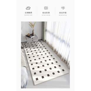 现代简约地垫加厚床边毯卧室长条脚垫可定制客厅沙发茶几地毯垫子