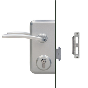 新办公隔断门锁 玻璃锁外装 双门玻璃门执手锁 锁品 单门玻璃锁