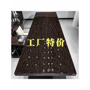 推荐 大板茶桌茶桌简约大气办公家具 黑檀实木大板茶桌椅新中式