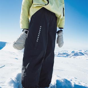 加厚防寒保暖单板滑雪裤 户外运动束脚款 工装 女滑雪服防水宽松男士