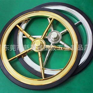 家具塑料电镀金色银色餐车轮 电镀车轮 餐车轮脚轮300mm 塑料脚轮