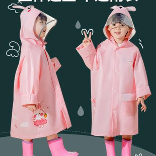 儿童雨衣雨鞋 套装 幼儿园防水雨靴兔子轻便宝宝雨披 女童孩2022新款