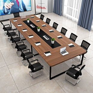 誉尚茗会议桌简约现代办公桌6人8人10人大小型长条桌洽谈桌培训桌
