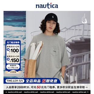 官方正品 Japan日系无性别胸前口袋刺绣印花T恤TW2215 nautica