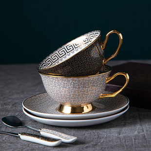 骨瓷咖啡杯子高档精致杯碟套装 杯碟英式 下午茶具陶瓷杯子 女士欧式
