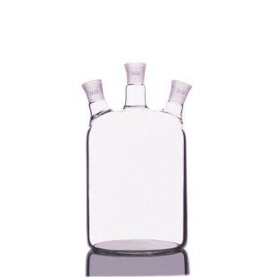 库单层筒形平底烧瓶三口圆底烧瓶反应瓶磁力瓶实验室玻璃1000ml销