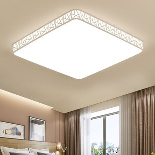 超薄长方形led吸顶灯现代简约大气客厅灯鸟巢房间卧室灯饰 包安装