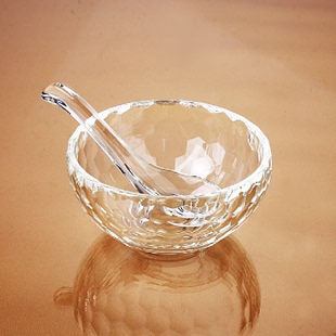 耐热玻璃碗筷子透明勺套装 燕窝碗家用米饭沙拉微波炉加厚餐具精致