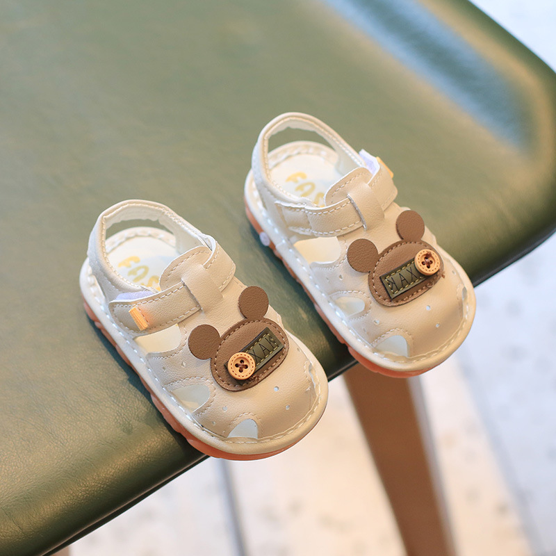 婴儿凉鞋 软底0一1岁半男女宝宝叫叫鞋 学步鞋 6到12个月9新生儿 夏季