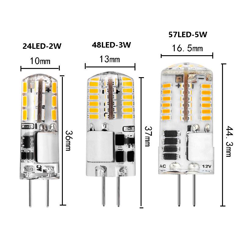 3W5W无频闪小玉米灯家用节能灯泡小灯珠 DC12 G4灯珠低压AC