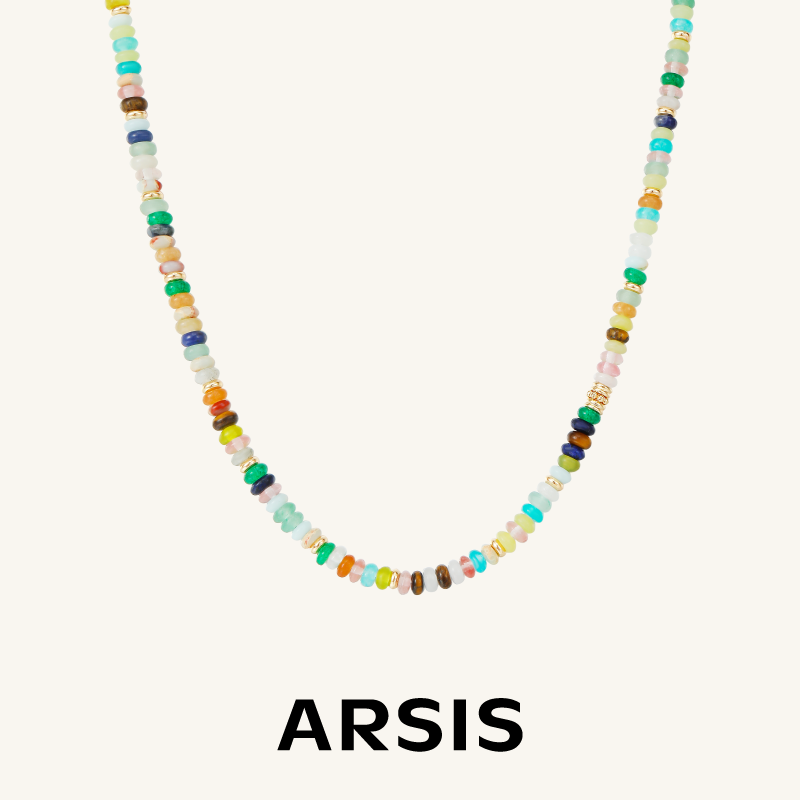 项链女 ARSIS秘密花园彩虹守护串珠项链多巴胺轻奢小众新款