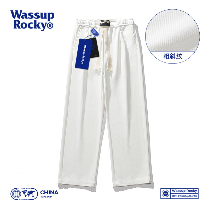 夏季 Wassup 薄款 Rocky冰丝垂感阔腿裤 运动裤 男女宽松休闲直筒长裤