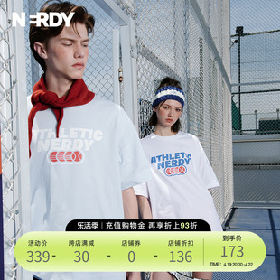 NERDY2024夏季 短袖 网球系列情侣装 宽松休闲T恤女上衣百搭潮流 新款
