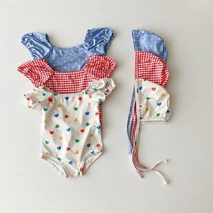 18个月女宝宝连体吊带游泳衣小童沙滩服5 新款 婴儿泳衣a类3夏季