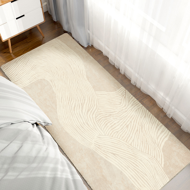 地毯卧室床边毯长条现代简约家用可洗加厚仿羊绒房间床前 日式 新款