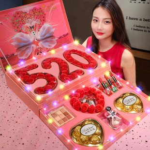 德芙巧克力礼盒七夕情人节送女朋友异地恋浪漫老婆生日礼物高级感