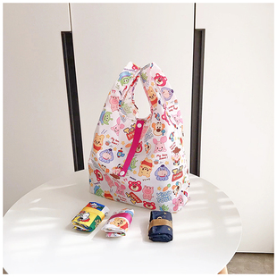 日系卡通迷你购物袋手提袋环保折叠超轻便携可爱小饭盒包手拎水洗