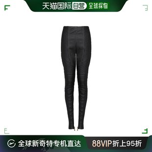 YF0QD023LB63 女士 徽标修身 皮裤 巴尔曼 香港直邮Balmain