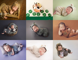 影楼百天婴儿艺术摄影衣服新生儿满月宝宝拍照主题服装 2023新款
