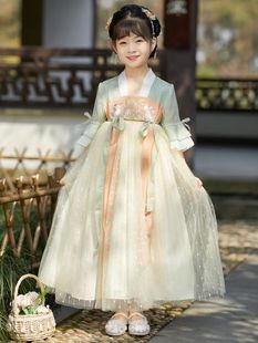 连衣裙小女孩古装 唐装 裙子夏装 中国风夏季 女童汉服超仙古风儿童装
