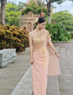 拍照影楼旅游连衣裙长裙 抹胸夏装 五件套泰式 女装 套装 傣泰国服装