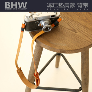 BHW10mm相机背带真皮微单肩带手工复古适用于富士索尼康徕卡挂绳