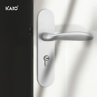 德国KABO门锁室内卧室房门锁简约家用卫生间太空铝把手实木门锁具