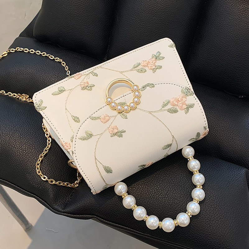 珍珠链条包独特质感手提斜挎包 时尚 今年流行小包包女2024夏天新款