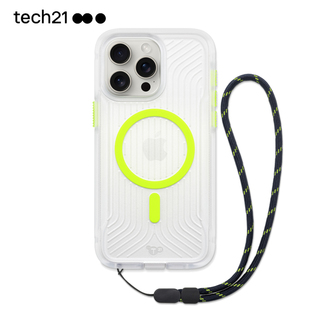 tech21手机壳适用于苹果iPhone15promax透明TPU磁吸MagSafe兼容15Pro防摔6米挂绳14promax夜光保护套FlexPro